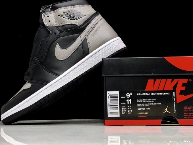 Cheap High Black OG 555088-013 Grey Retro 1 Air Jordan Shadow 0818